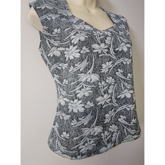 Vintage Metallic Thread Whisper Blouse Womens S Floral Y2K Fashion Made In USA - Picture 6 of 11